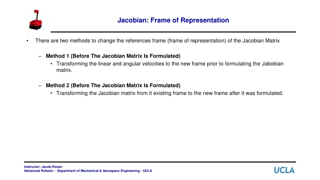 jacobian frame of representation 1