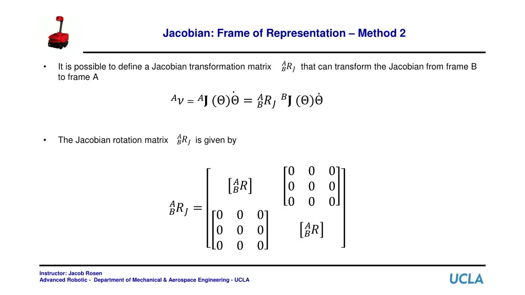 jacobian frame of representation method 2