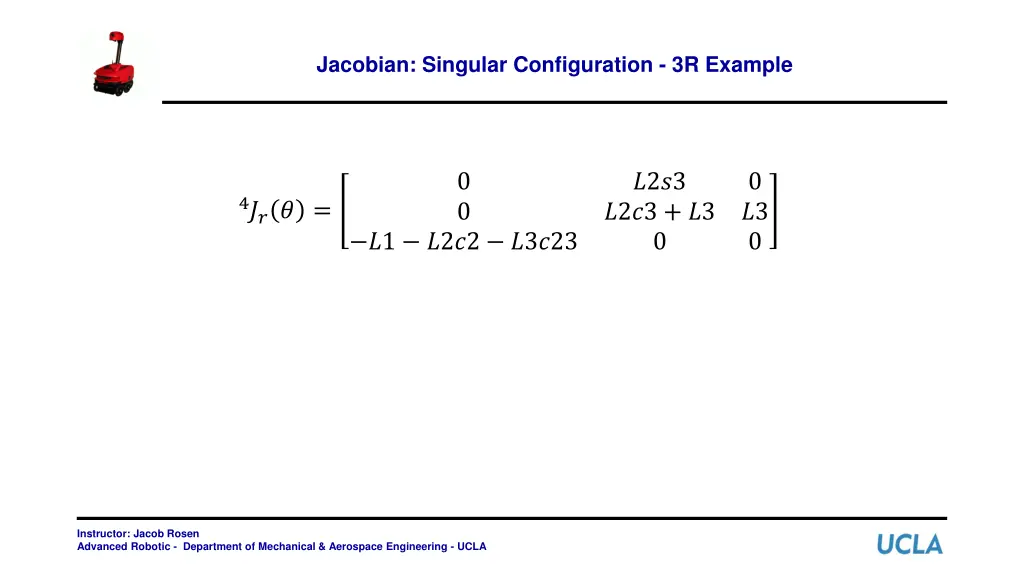 jacobian singular configuration 3r example