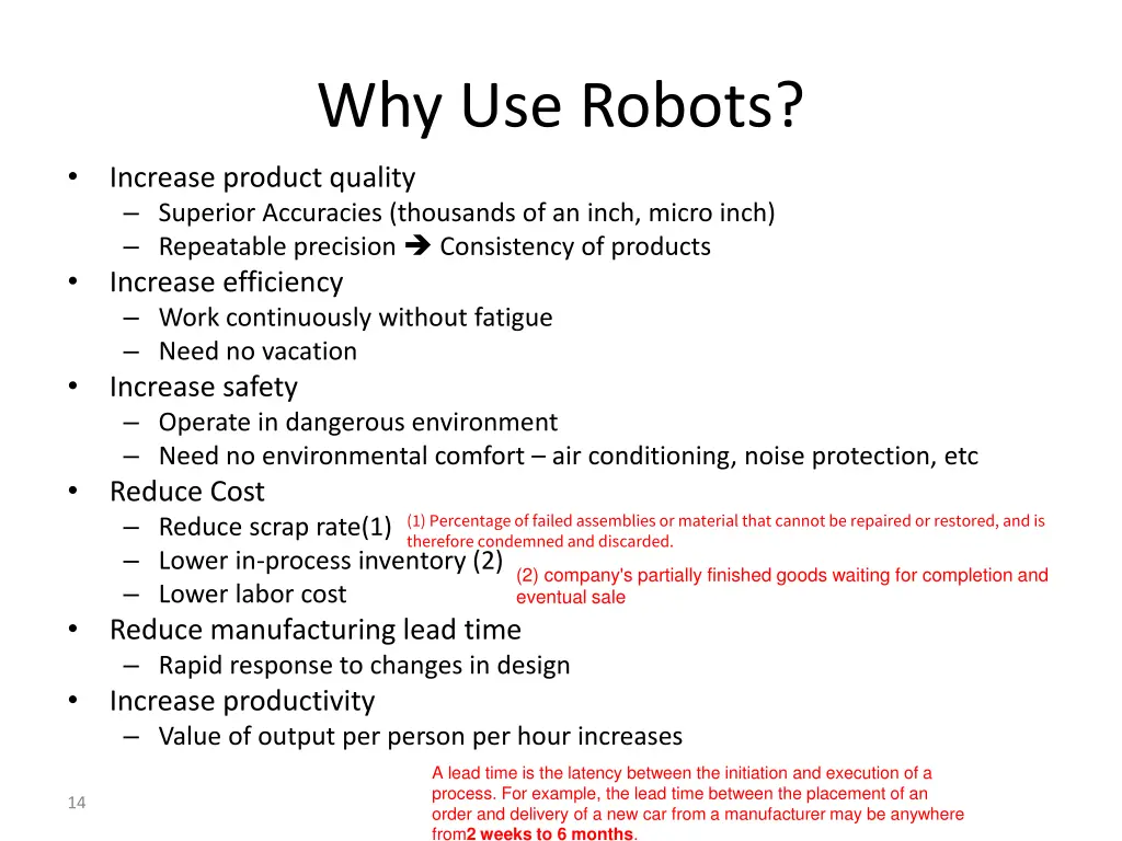 why use robots 1