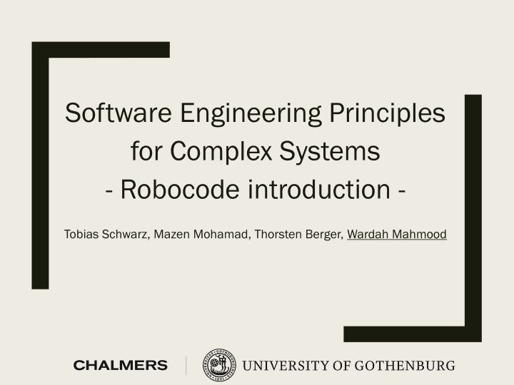 software engineering principles for complex