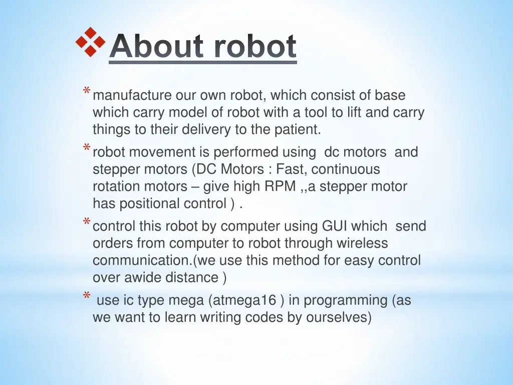 about robot