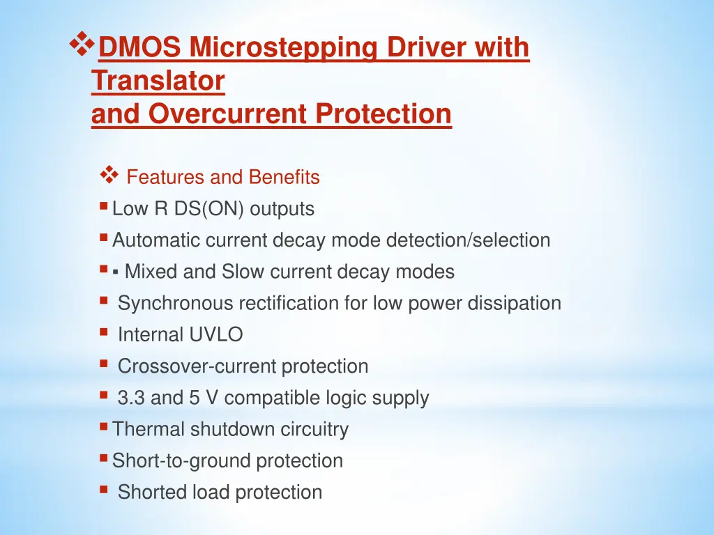 dmos microstepping driver with translator