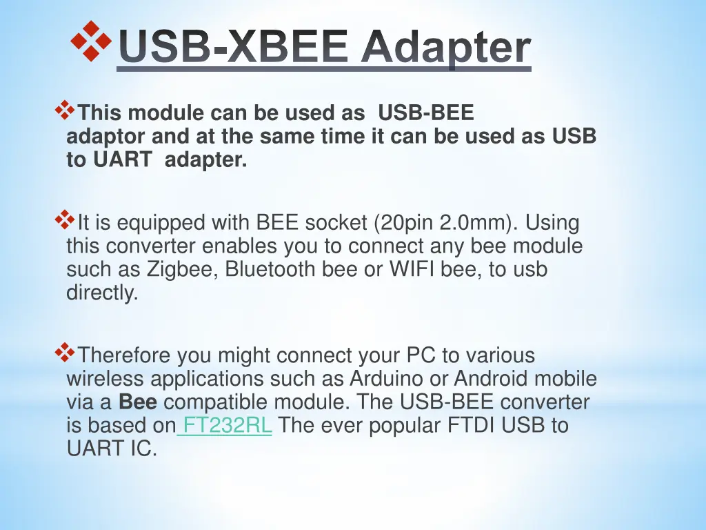 usb xbee adapter