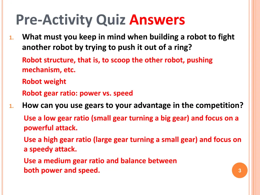 pre activity quiz answers