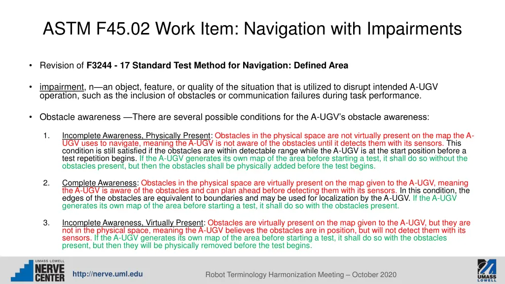 astm f45 02 work item navigation with impairments