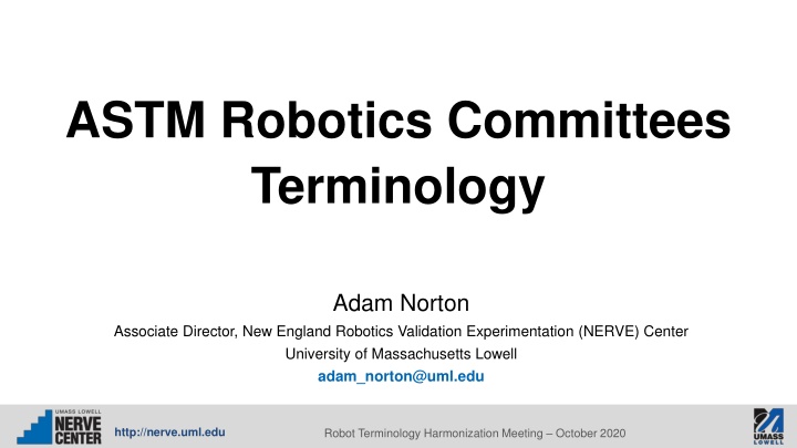 astm robotics committees terminology