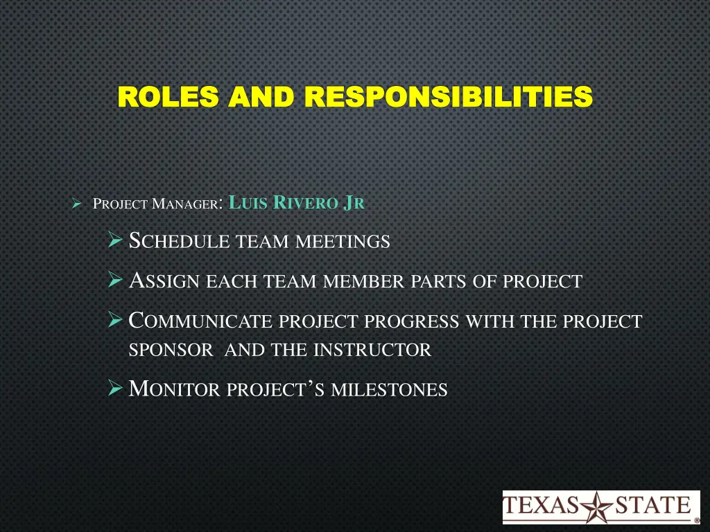 roles and responsibilities roles