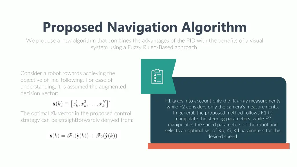 proposed navigation algorithm we propose 1