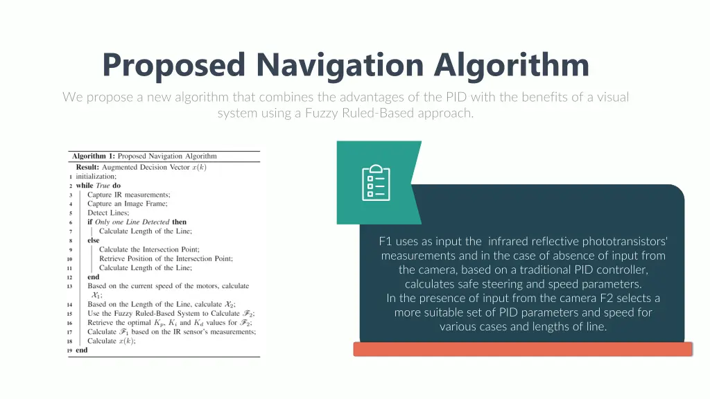 proposed navigation algorithm we propose 2