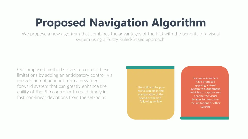 proposed navigation algorithm we propose