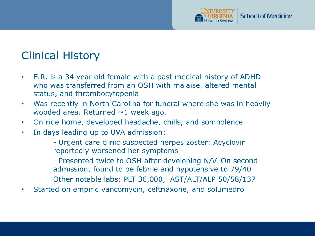 clinical history