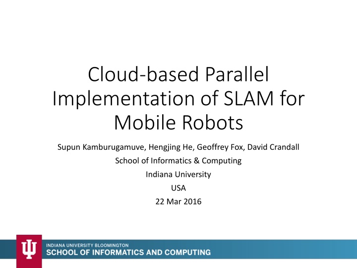 cloud based parallel implementation of slam