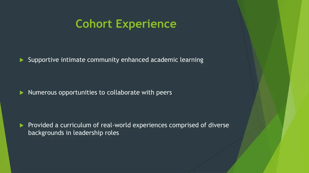 cohort experience