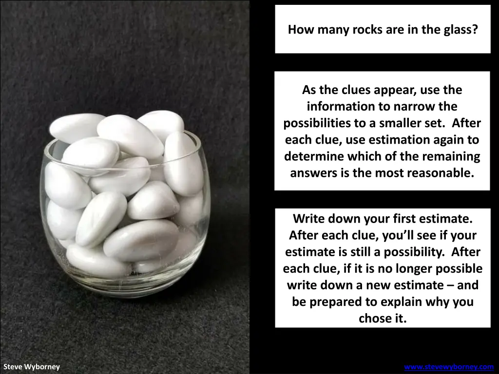 how many rocks are in the glass