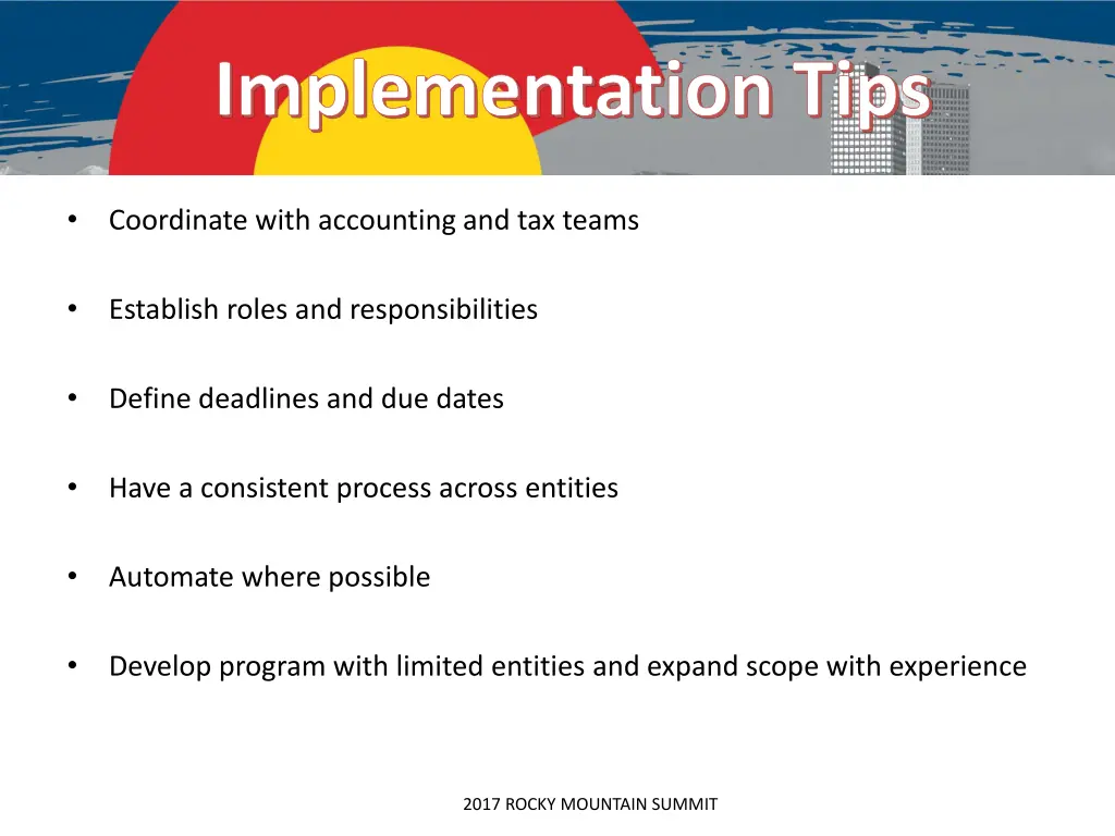 implementation tips