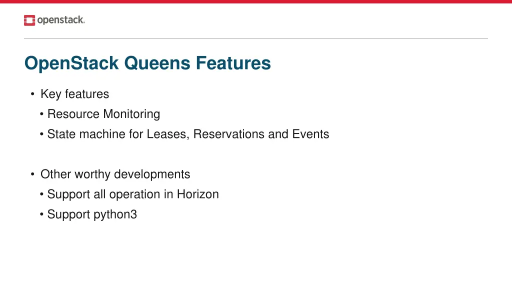 openstack queens features