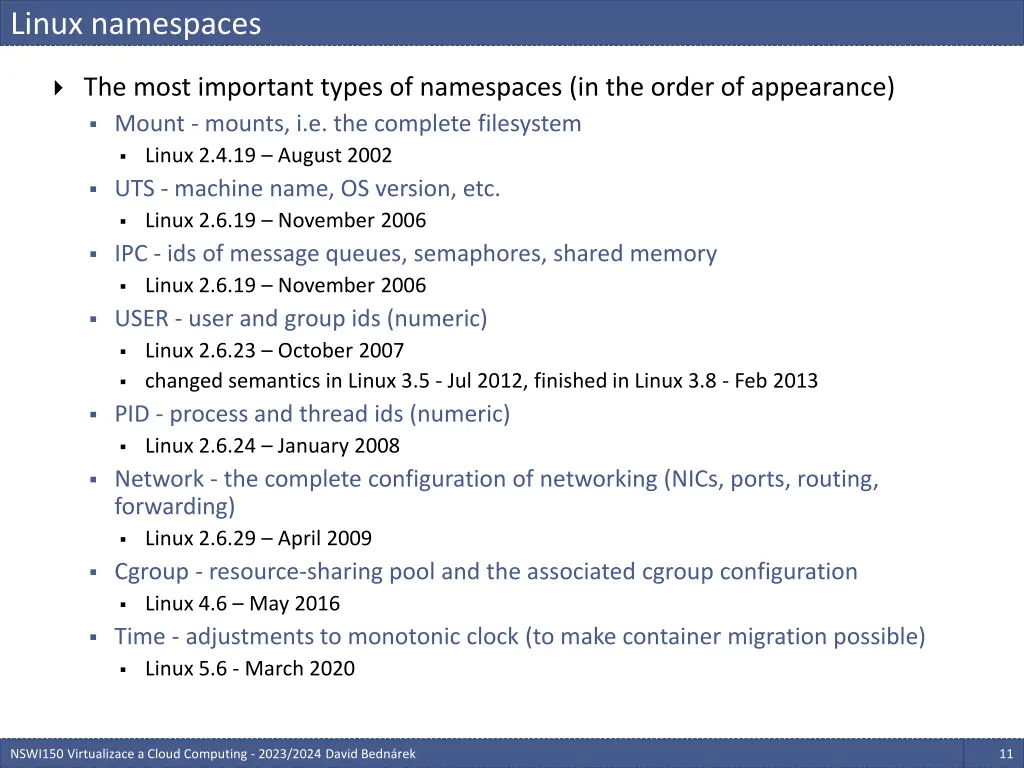 linux namespaces 1