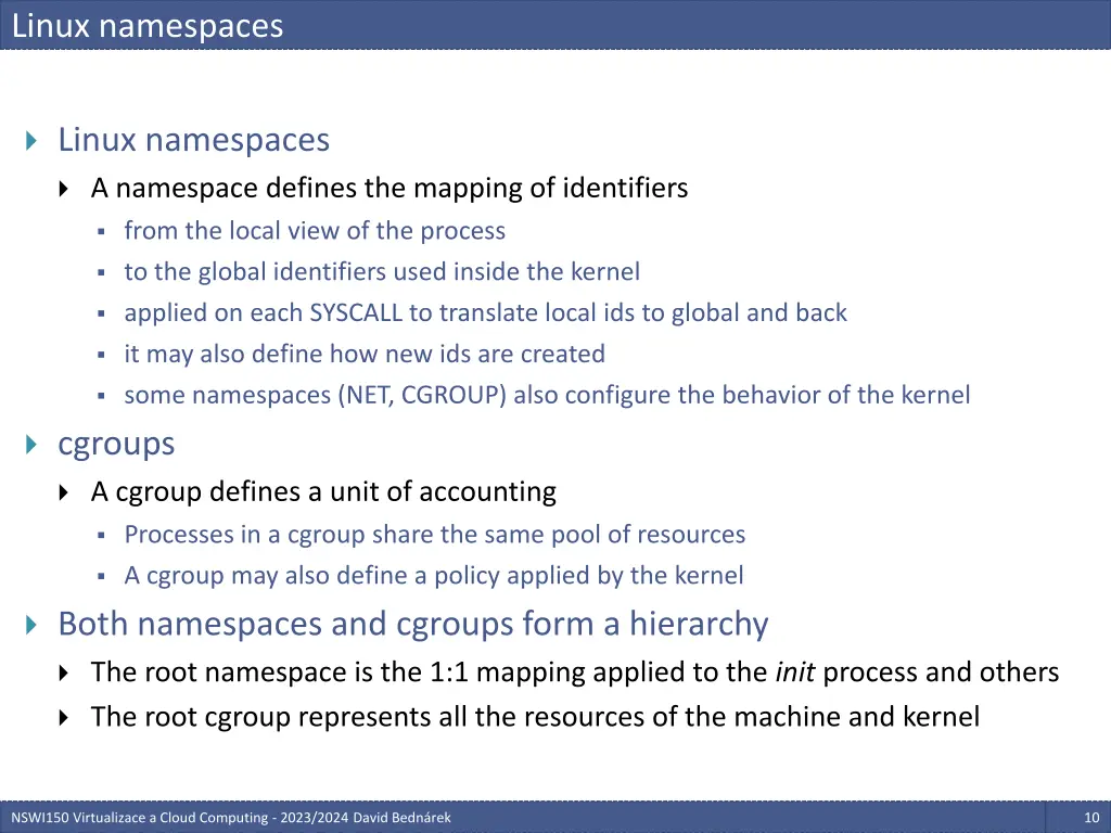 linux namespaces