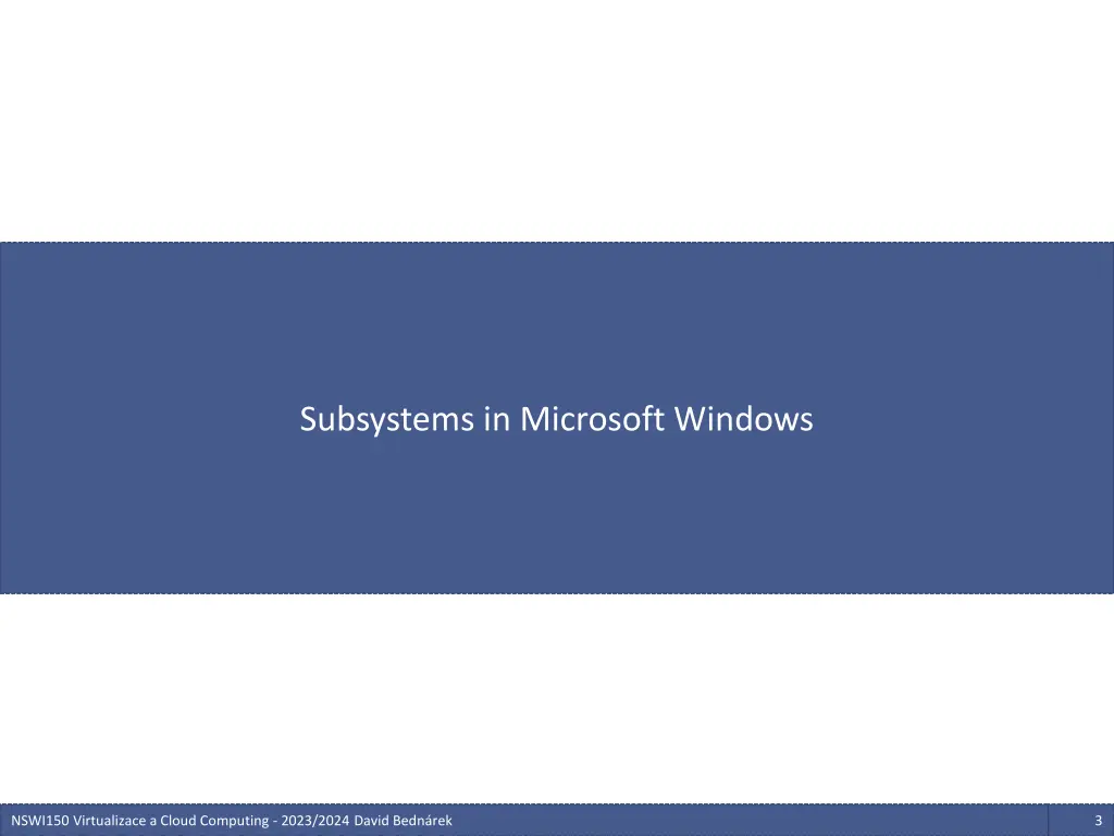 subsystems in microsoft windows