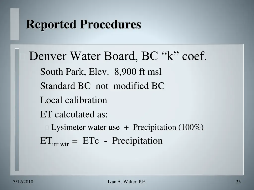 reported procedures 1