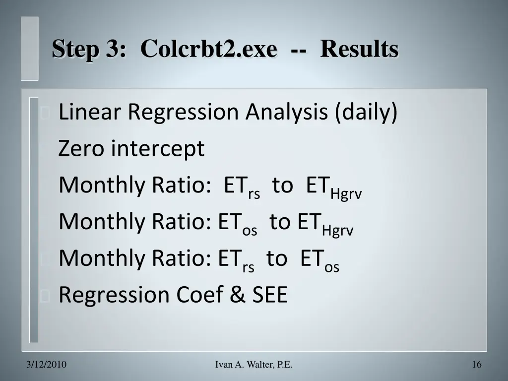 step 3 colcrbt2 exe results