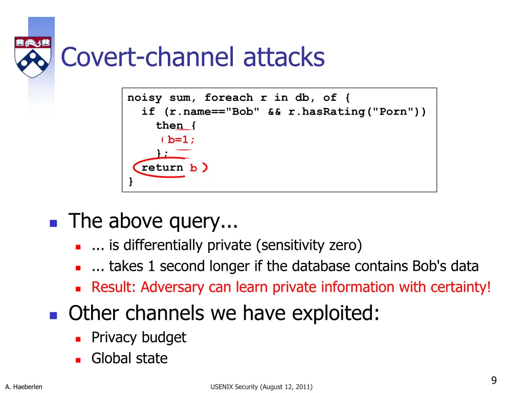 covert channel attacks