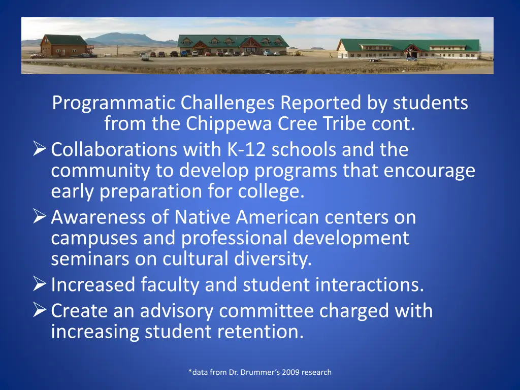 programmatic challenges reported by students from 1