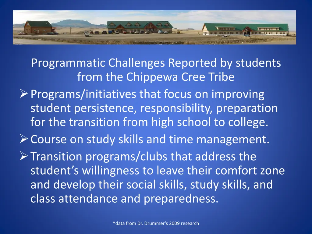 programmatic challenges reported by students from