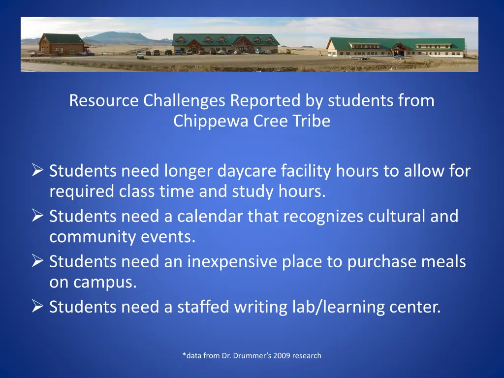 resource challenges reported by students from