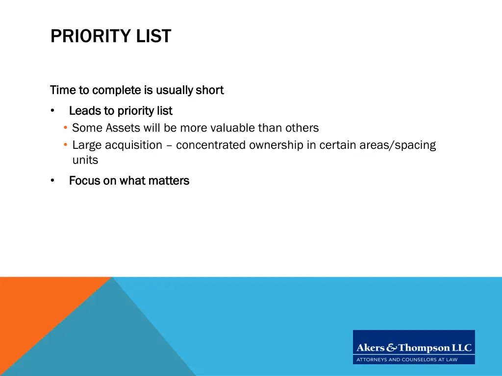 priority list