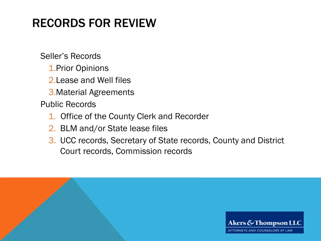 records for review