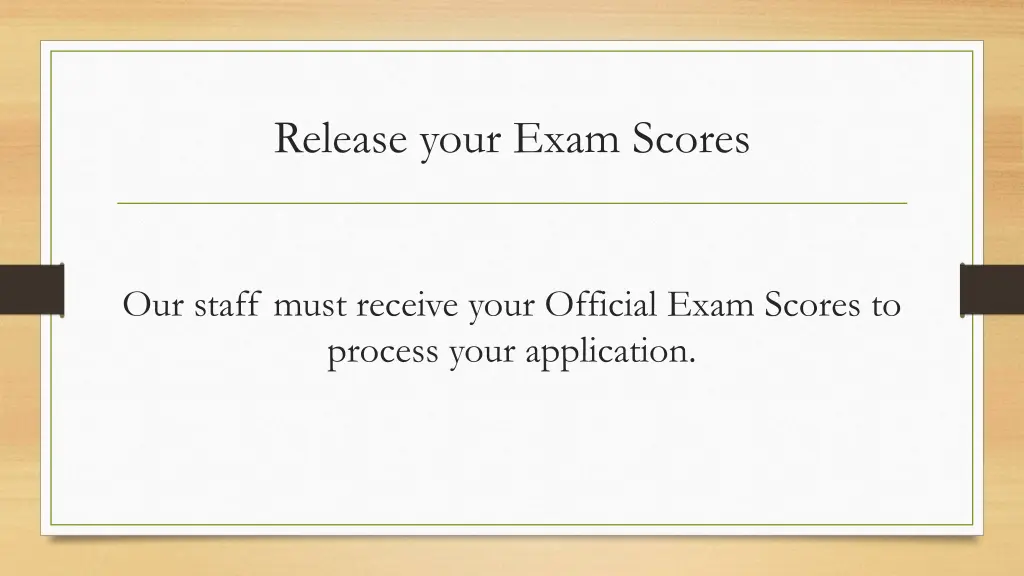 release your exam scores