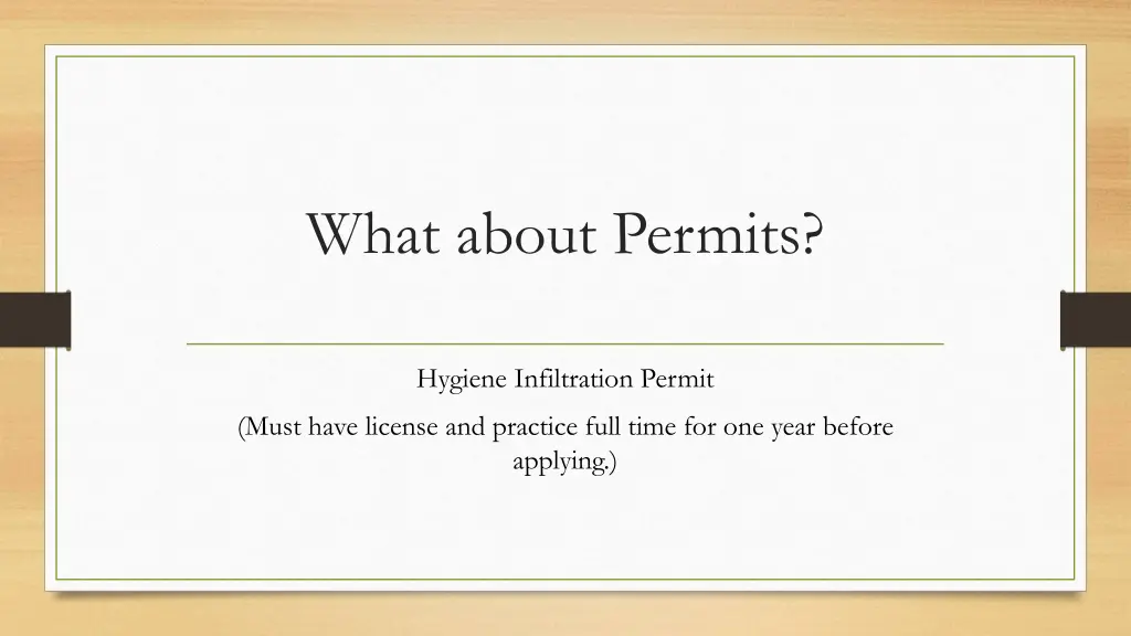 what about permits