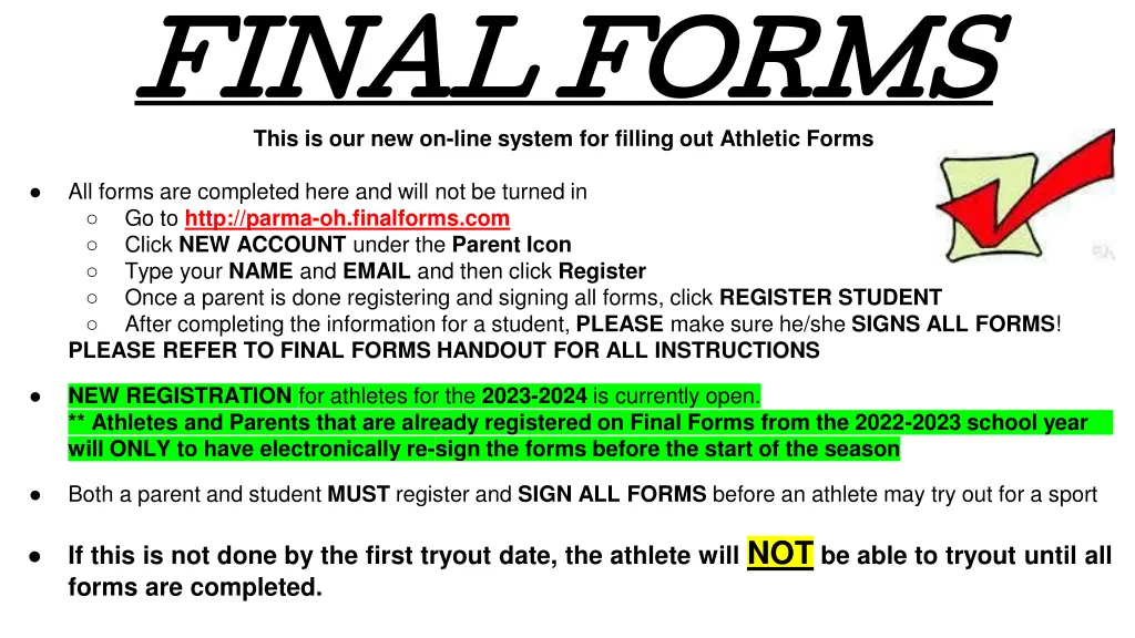 final forms final forms this is our new on line