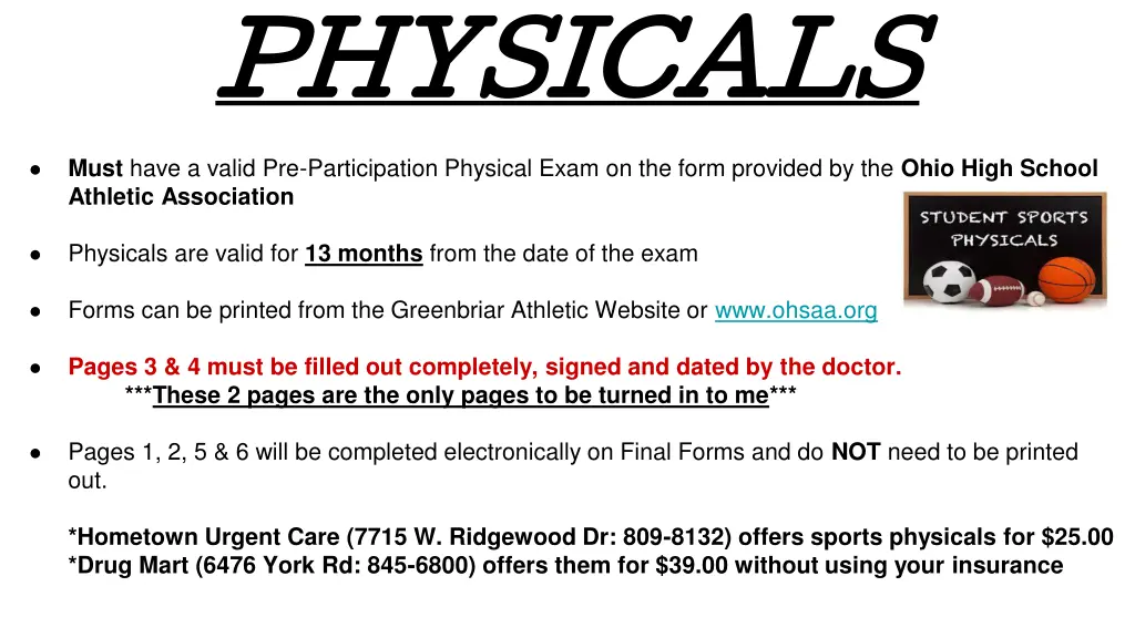 physicals physicals