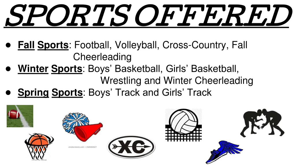 sports offered sports offered