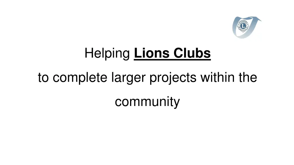 helping lions clubs