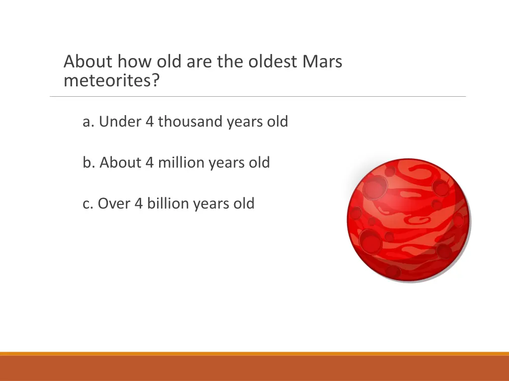 about how old are the oldest mars meteorites