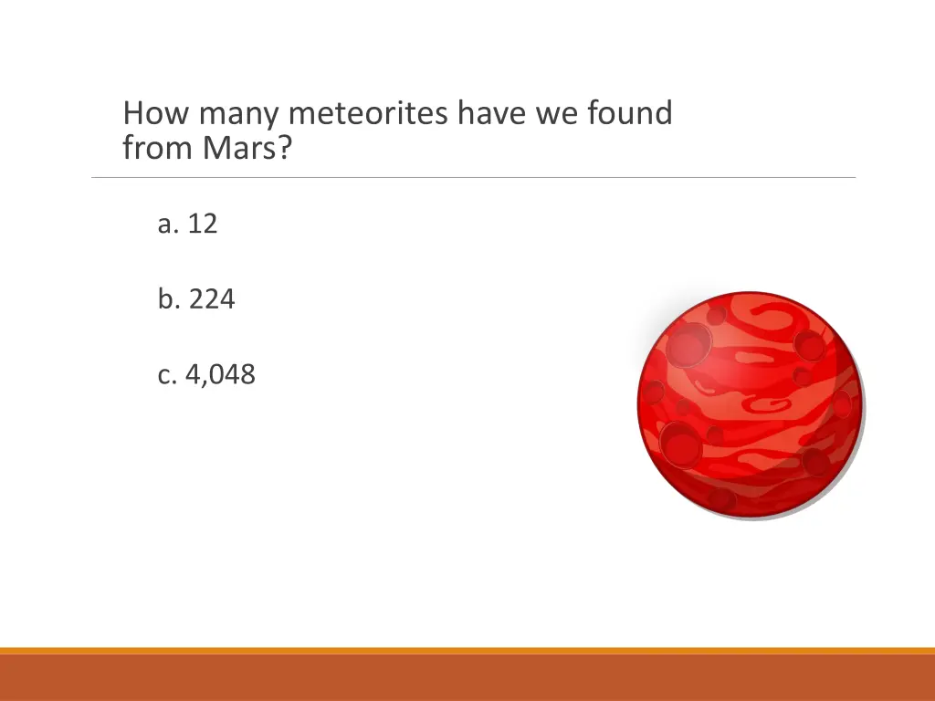 how many meteorites have we found from mars