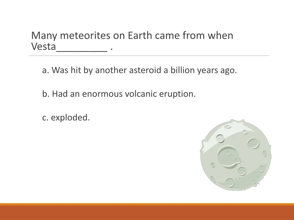 many meteorites on earth came from when vesta