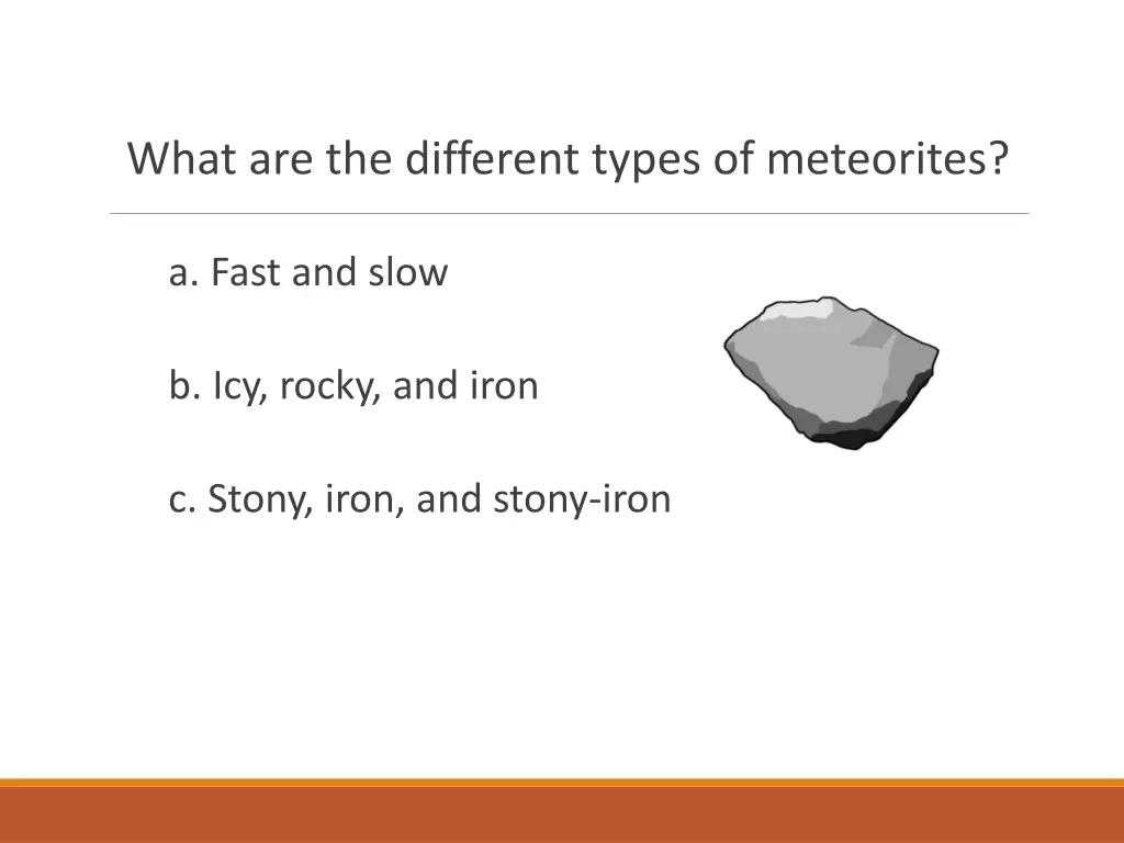 what are the different types of meteorites