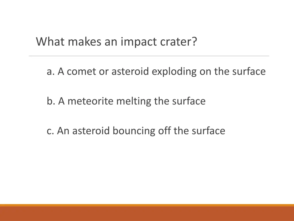 what makes an impact crater