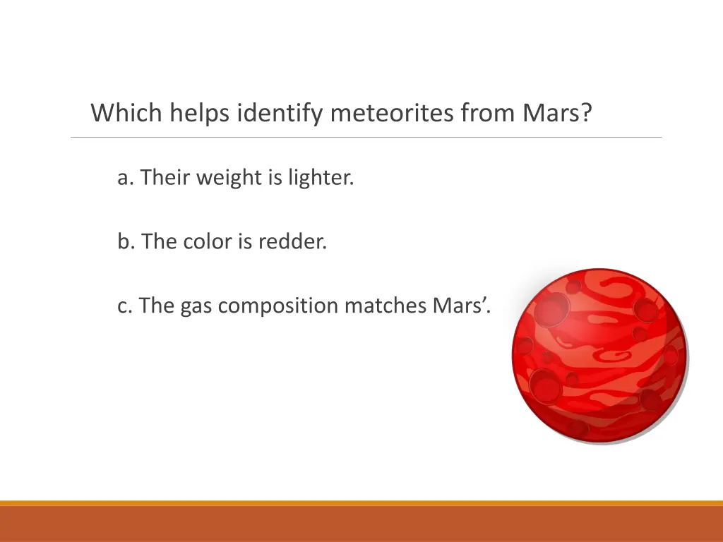 which helps identify meteorites from mars