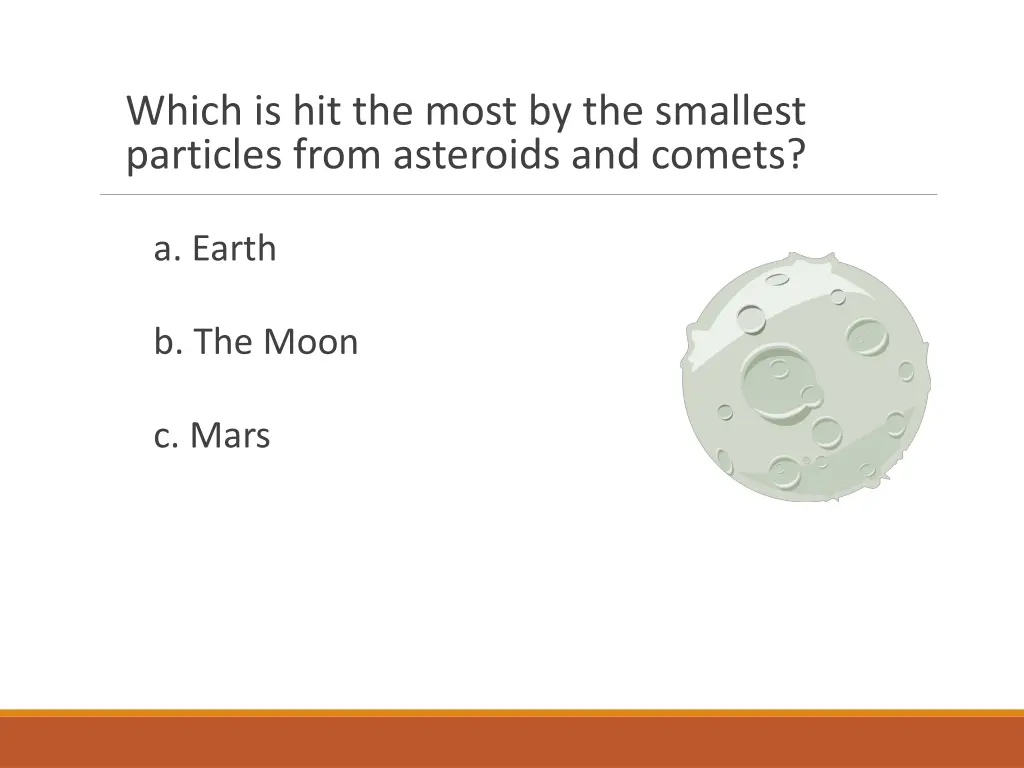 which is hit the most by the smallest particles