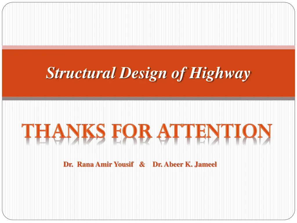 structural design of highway 1