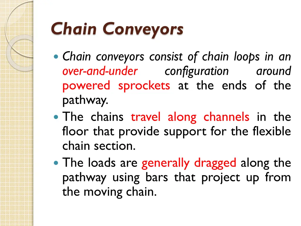 chain conveyors