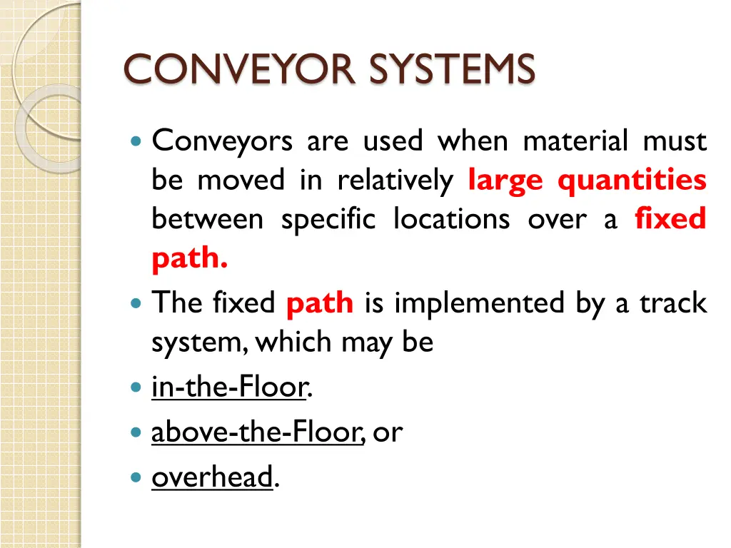 conveyor systems