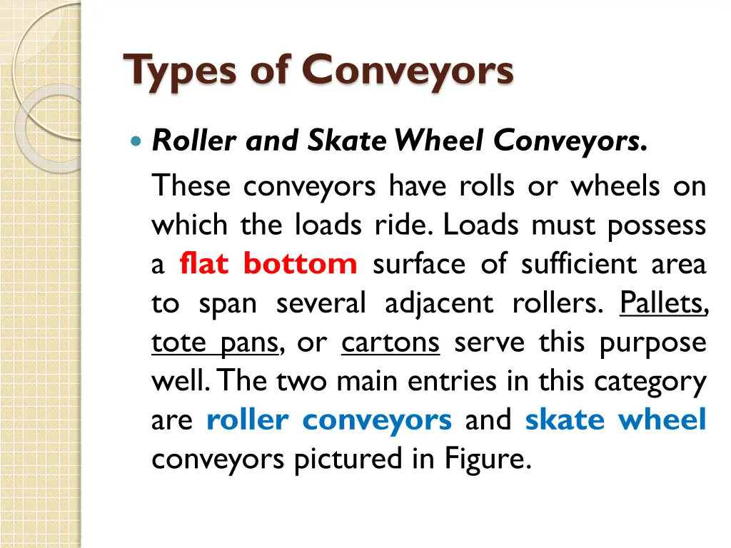 types of conveyors 1