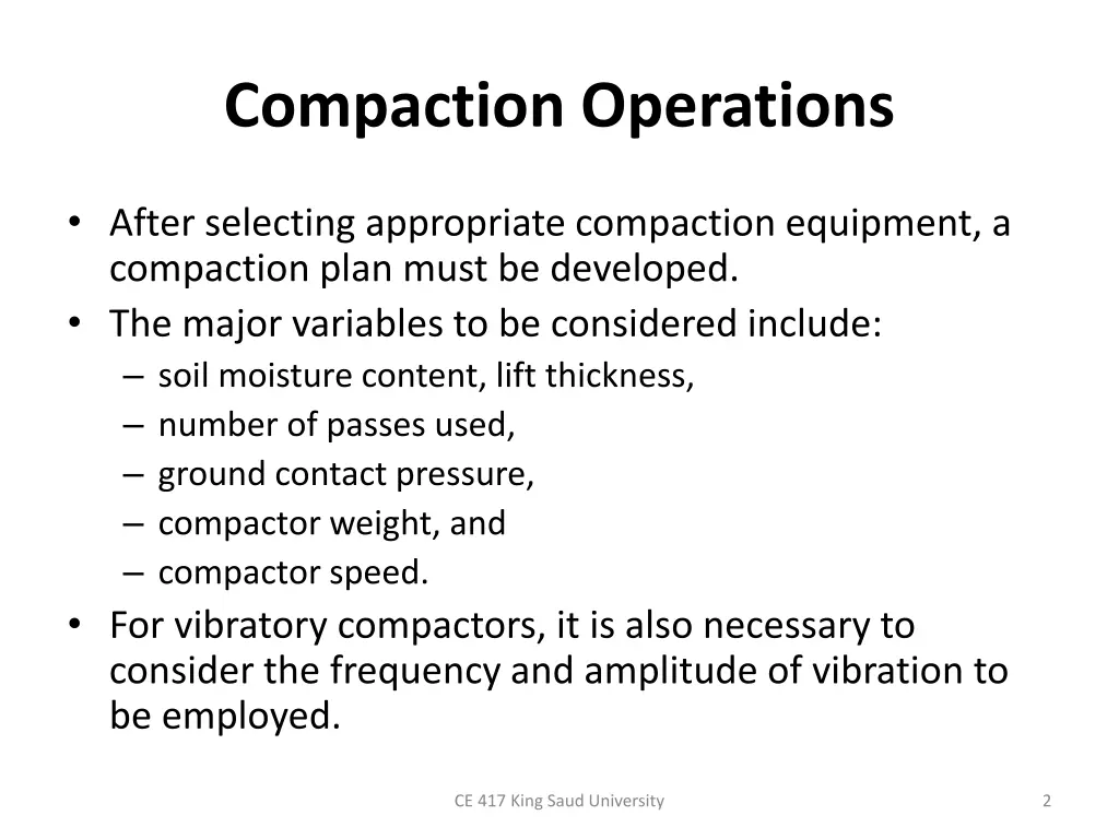 compaction operations